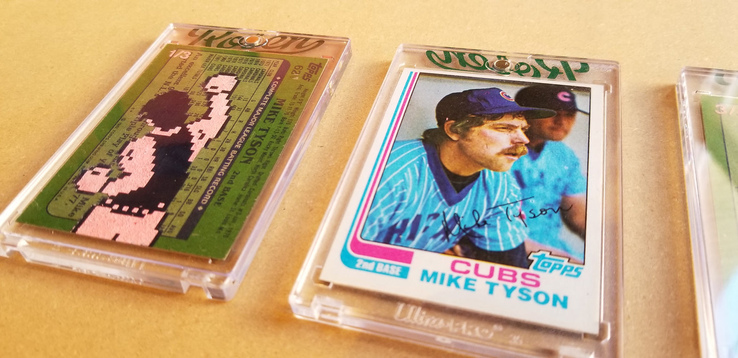 Baseball card art by Matthew Lee Rosen (aka Matthew Rosen) - Gum Stick Collector Cards - Mike Tyson's Punch Out