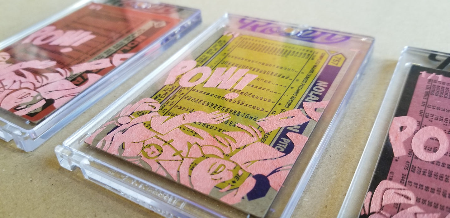 Baseball card art by Matthew Lee Rosen (aka Matthew Rosen) - Gum Stick Collector Cards - Nolan Ryan (Rockin' Robin)
