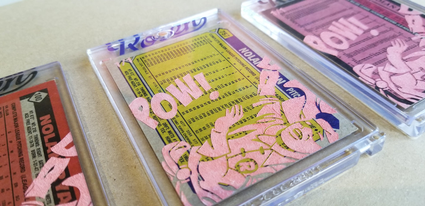 Baseball card art by Matthew Lee Rosen (aka Matthew Rosen) - Gum Stick Collector Cards - Nolan Ryan (Rockin' Robin)