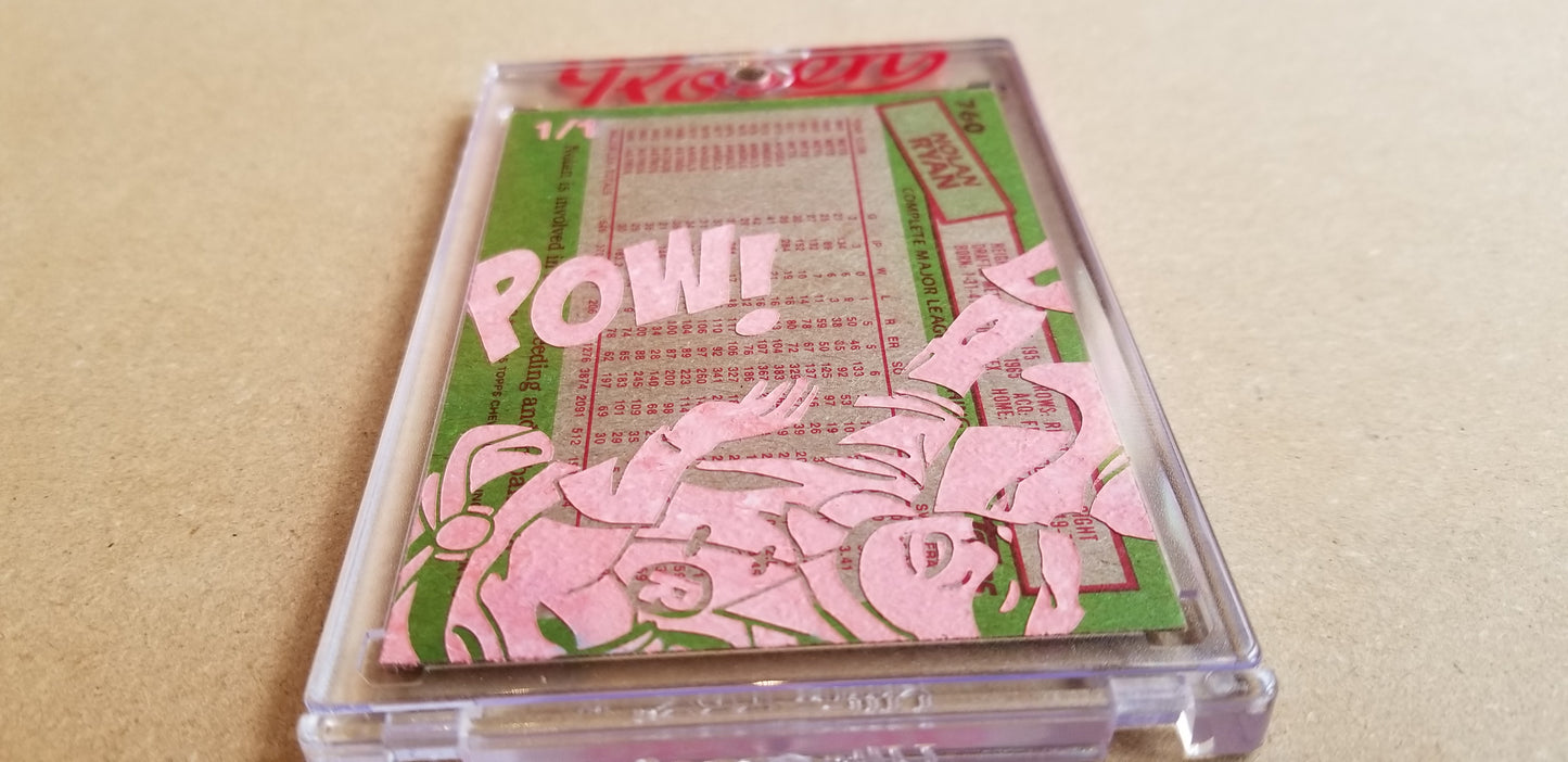 Baseball card art by Matthew Lee Rosen (aka Matthew Rosen) - Nolan Ryan (Rockin' Robin)