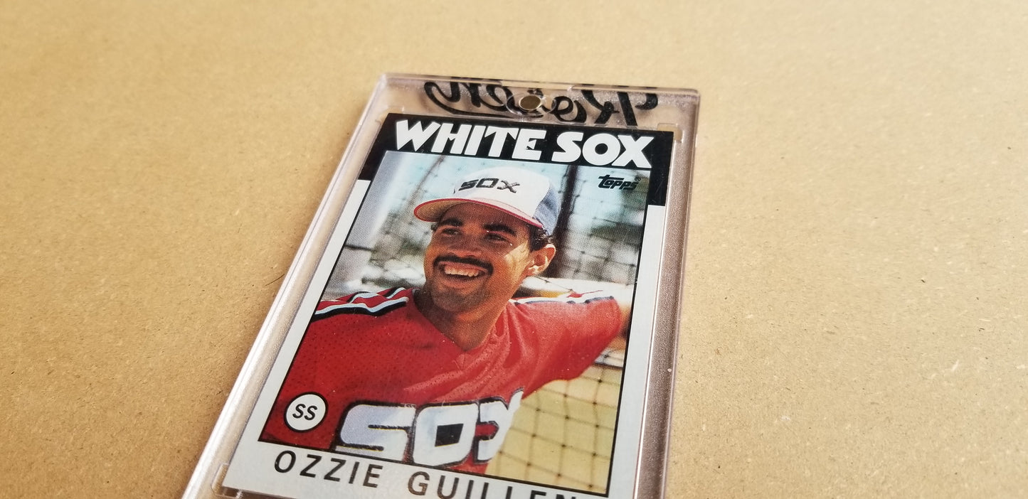 Baseball card art by Matthew Lee Rosen (aka Matthew Rosen) - Gum Stick Collector Cards - 1986 Topps Ozzie Guillen (AS Rookie Cup)