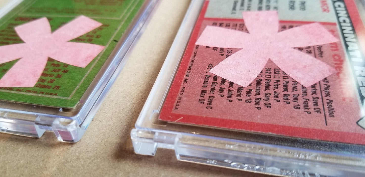 Baseball card art by Matthew Lee Rosen (aka Matthew Rosen) - Gum Stick Collector Cards - Pete Rose Manager (Asterisks)