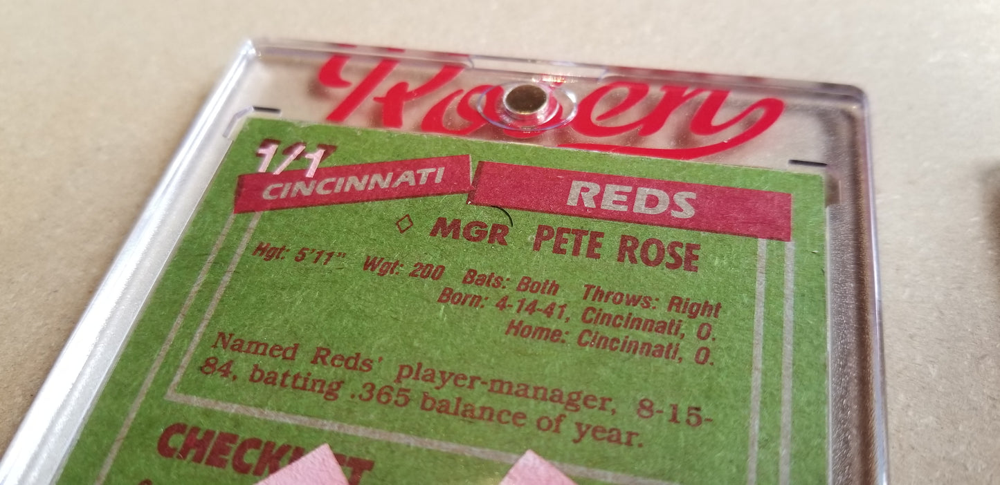 Baseball card art by Matthew Lee Rosen (aka Matthew Rosen) - Gum Stick Collector Cards - Pete Rose Manager (Asterisks)