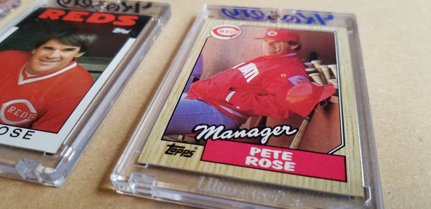 Baseball card art by Matthew Lee Rosen (aka Matthew Rosen) - Gum Stick Collector Cards - Pete Rose Manager (Asterisks)
