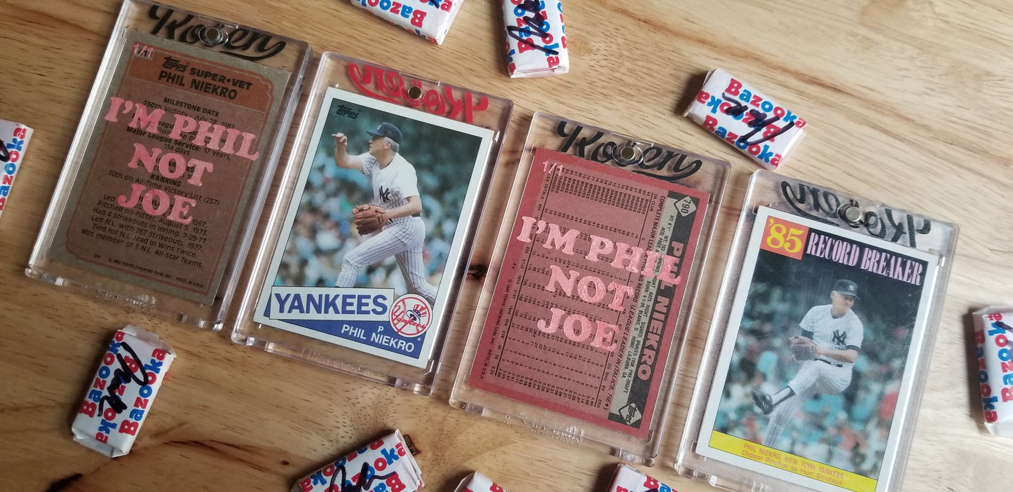 Baseball card art by Matthew Rosen - Phil Niekro