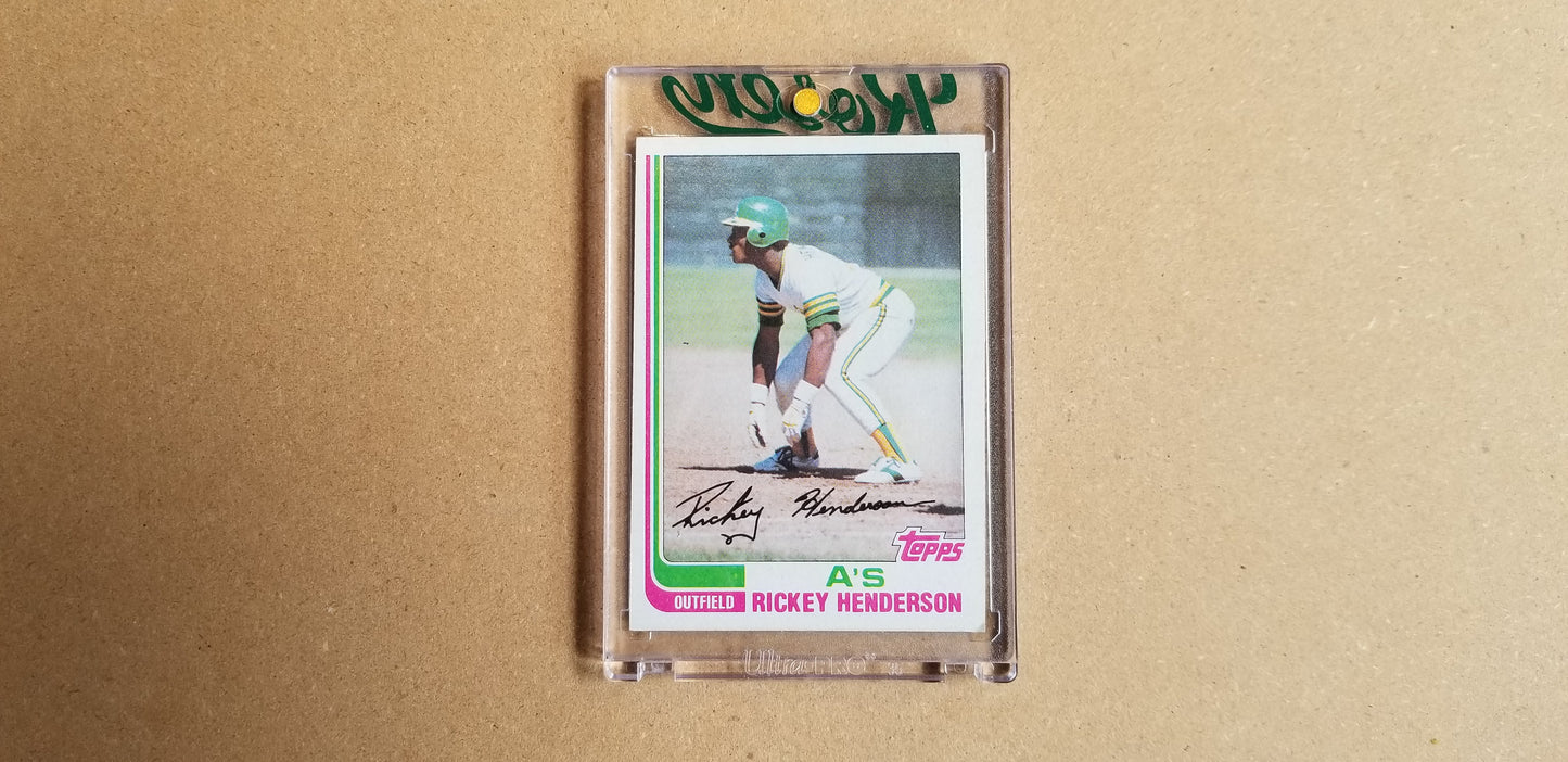 Baseball card art by Matthew Lee Rosen (aka Matthew Rosen) - Gum Stick Collector Cards - Rickey Henderson Series