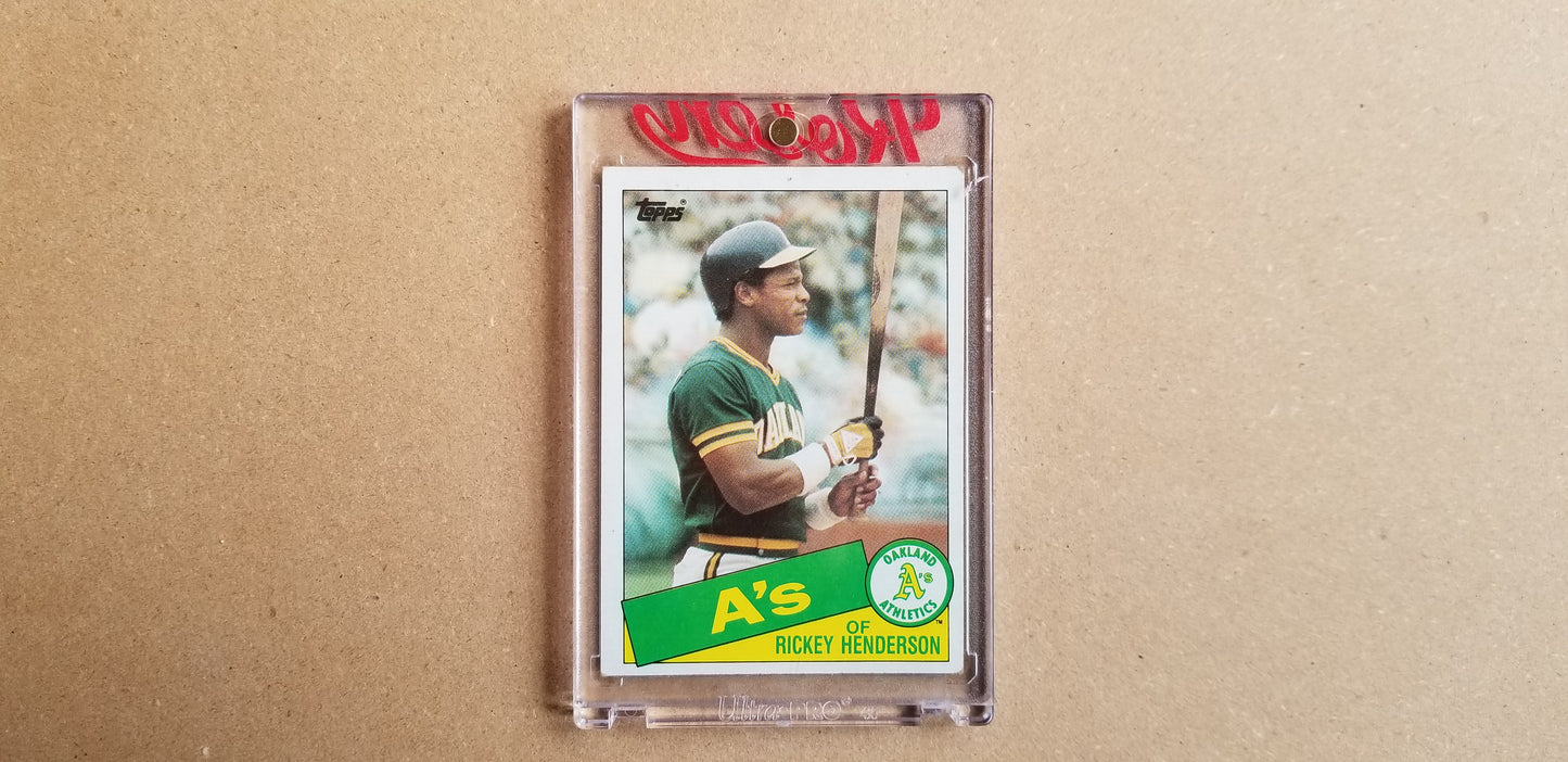 Baseball card art by Matthew Lee Rosen (aka Matthew Rosen) - Gum Stick Collector Cards - Rickey Henderson Series