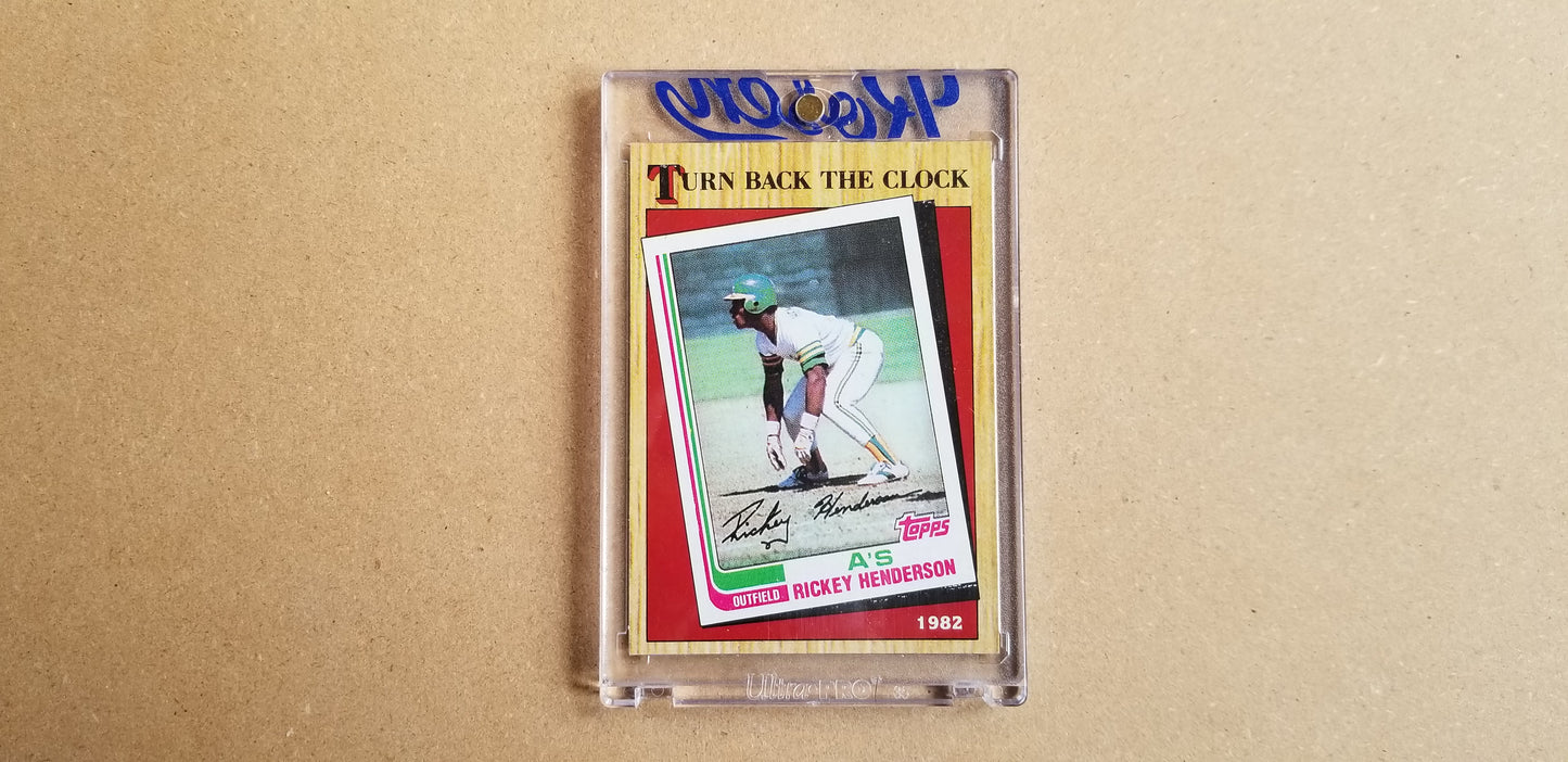 Baseball card art by Matthew Lee Rosen (aka Matthew Rosen) - Gum Stick Collector Cards - Rickey Henderson Series