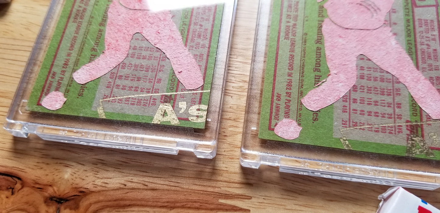 Baseball card art by Matthew Lee Rosen (aka Matthew Rosen) - Rickey Henderson Rookie Card
