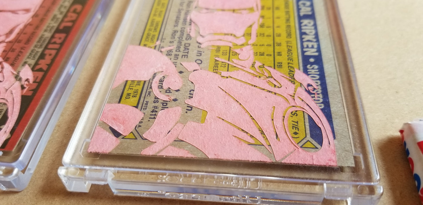 Baseball card art by Matthew Lee Rosen (aka Matthew Rosen) - Cal Ripken Jr. (Iron Man)