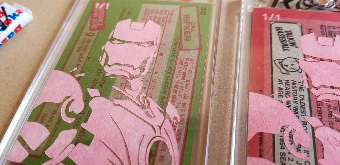 Baseball card art by Matthew Lee Rosen (aka Matthew Rosen) - Cal Ripken Jr. (Iron Man)