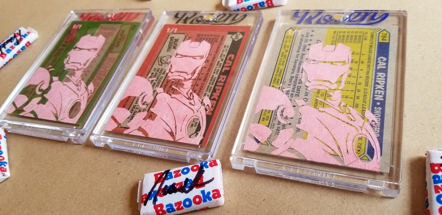 Baseball card art by Matthew Lee Rosen (aka Matthew Rosen) - Cal Ripken Jr. (Iron Man)