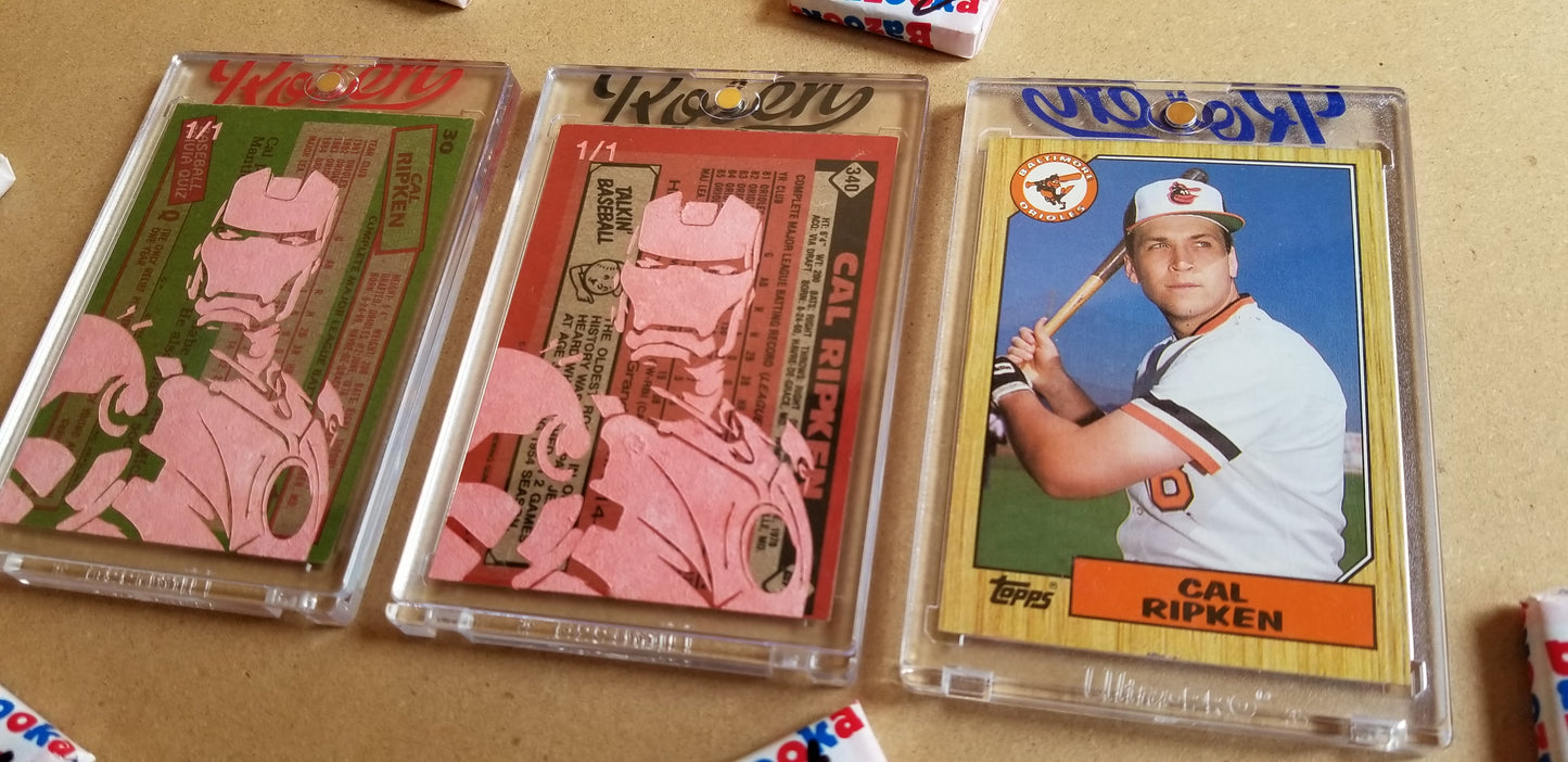 Baseball card art by Matthew Lee Rosen (aka Matthew Rosen) - Cal Ripken Jr. (Iron Man)