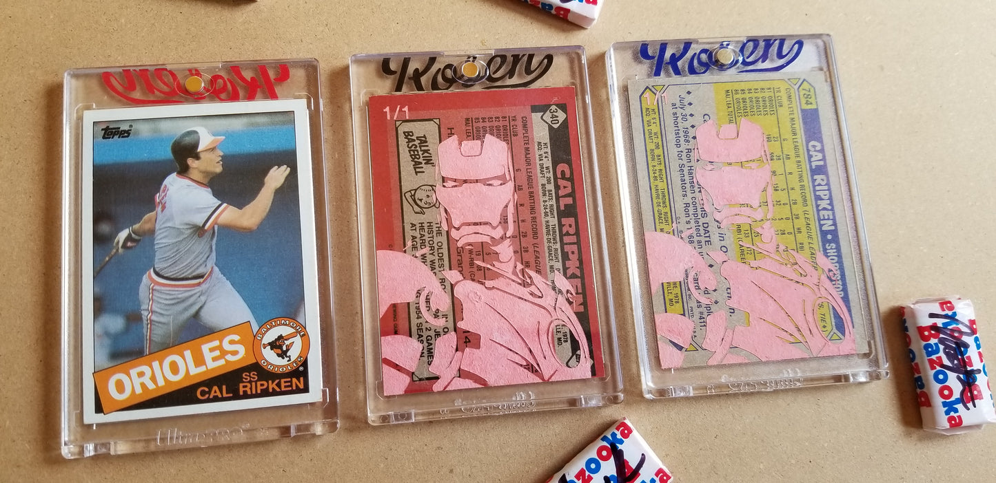 Baseball card art by Matthew Lee Rosen (aka Matthew Rosen) - Cal Ripken Jr. (Iron Man)