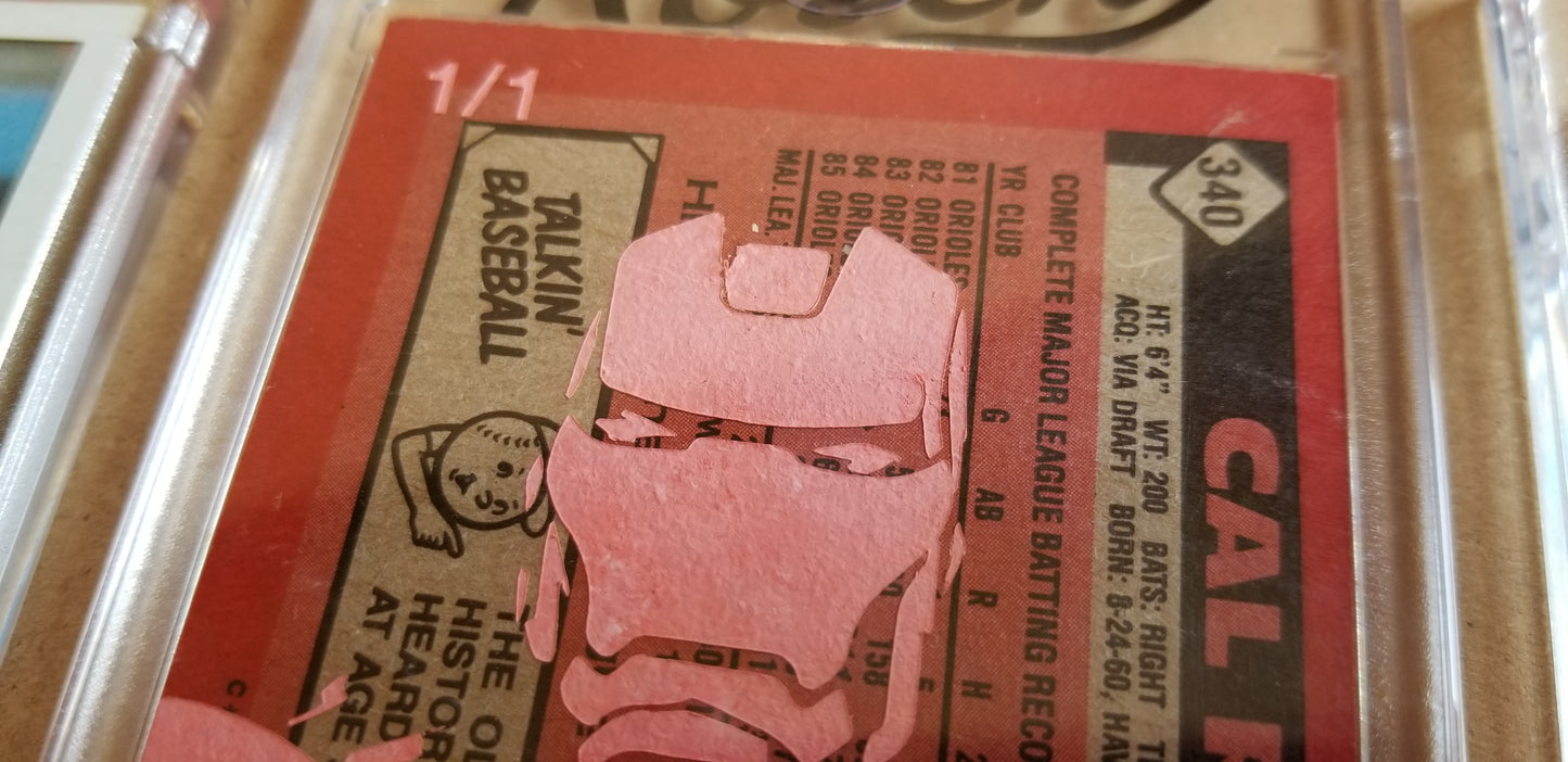 Baseball card art by Matthew Lee Rosen (aka Matthew Rosen) - Cal Ripken Jr. (Iron Man)