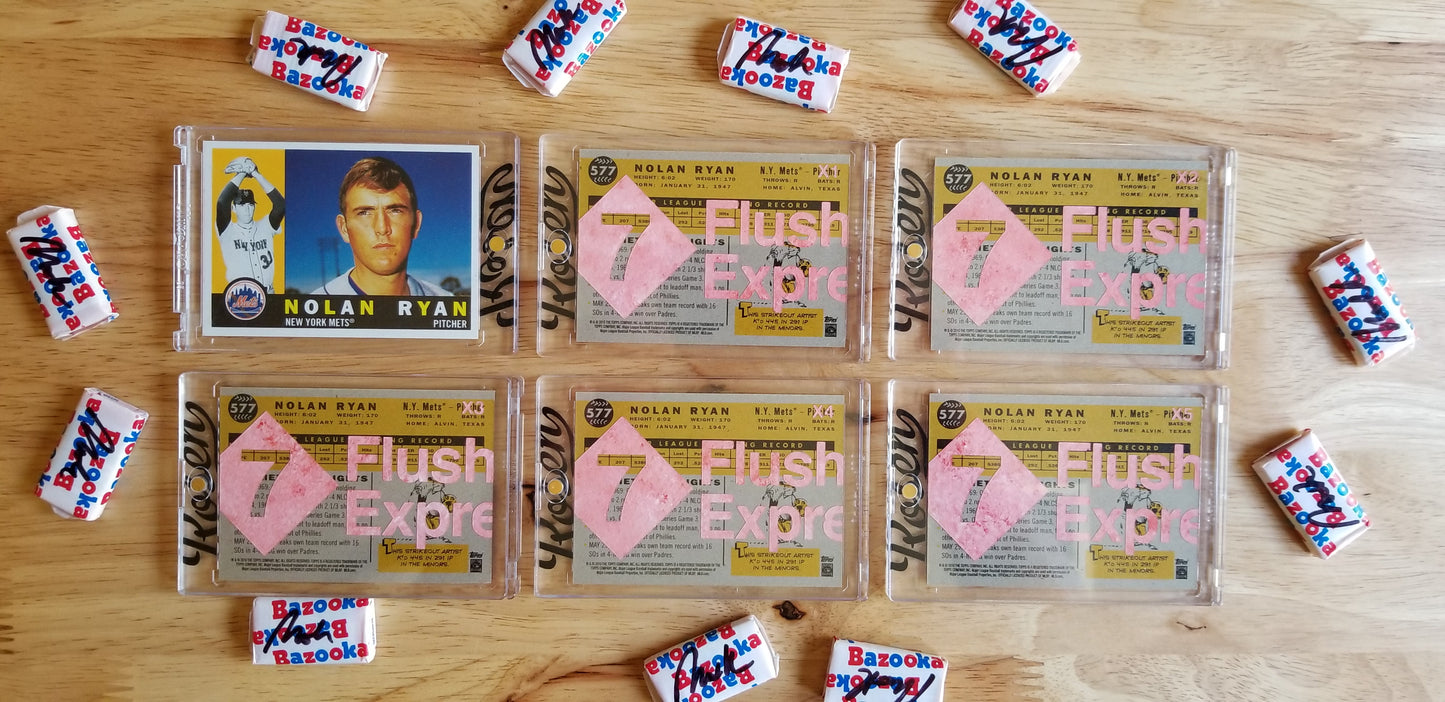 Baseball card art by Matthew Lee Rosen (aka Matthew Rosen) - Nolan Ryan Express