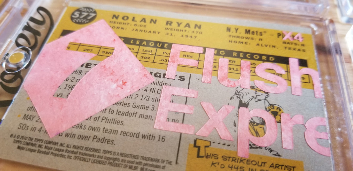 Baseball card art by Matthew Lee Rosen (aka Matthew Rosen) - Nolan Ryan Express