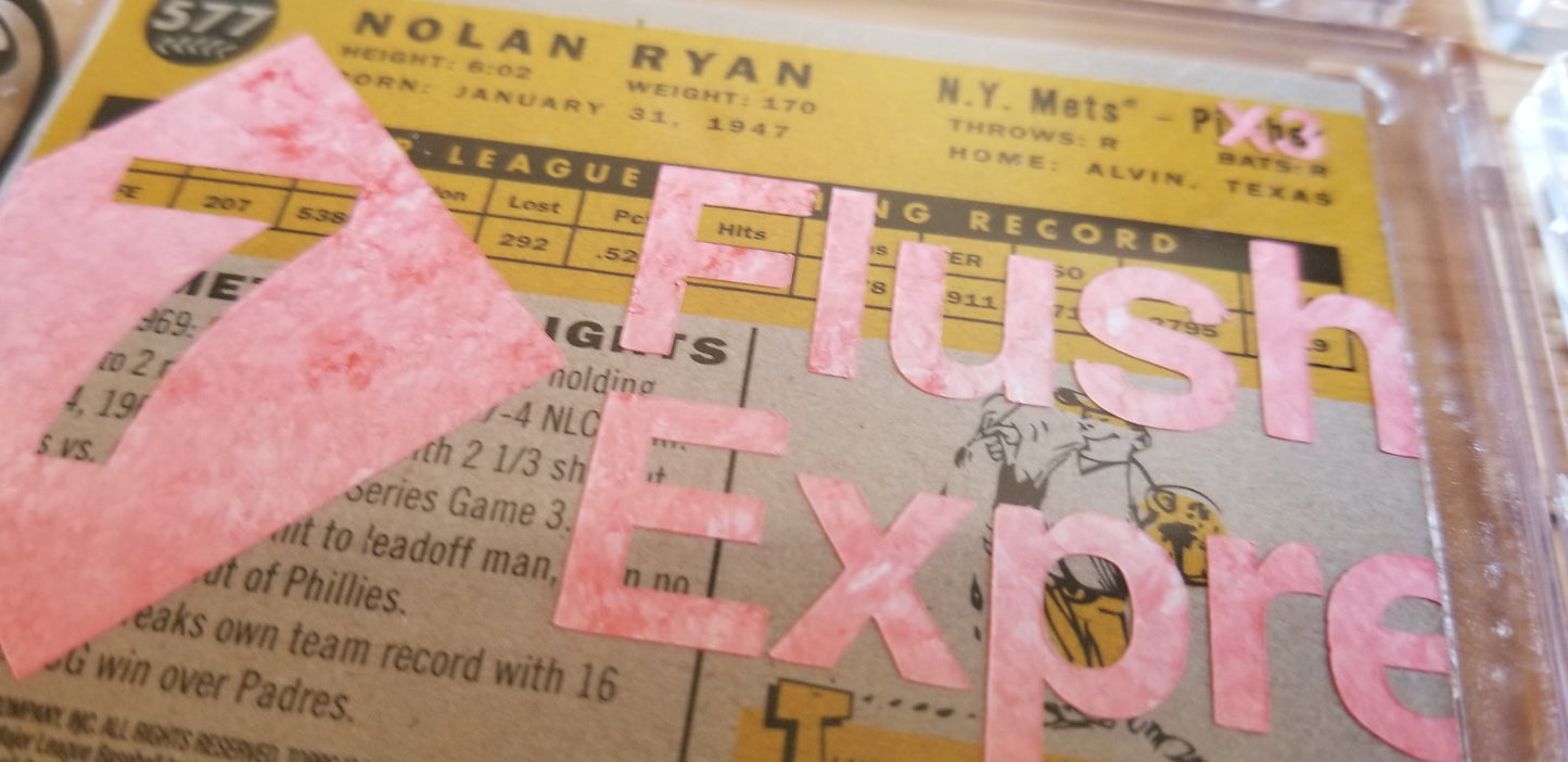 Baseball card art by Matthew Lee Rosen (aka Matthew Rosen) - Nolan Ryan Express
