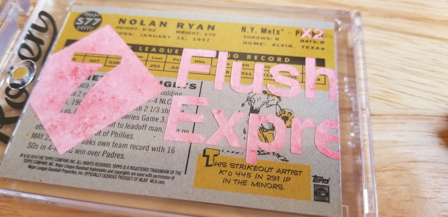 Baseball card art by Matthew Lee Rosen (aka Matthew Rosen) - Nolan Ryan Express