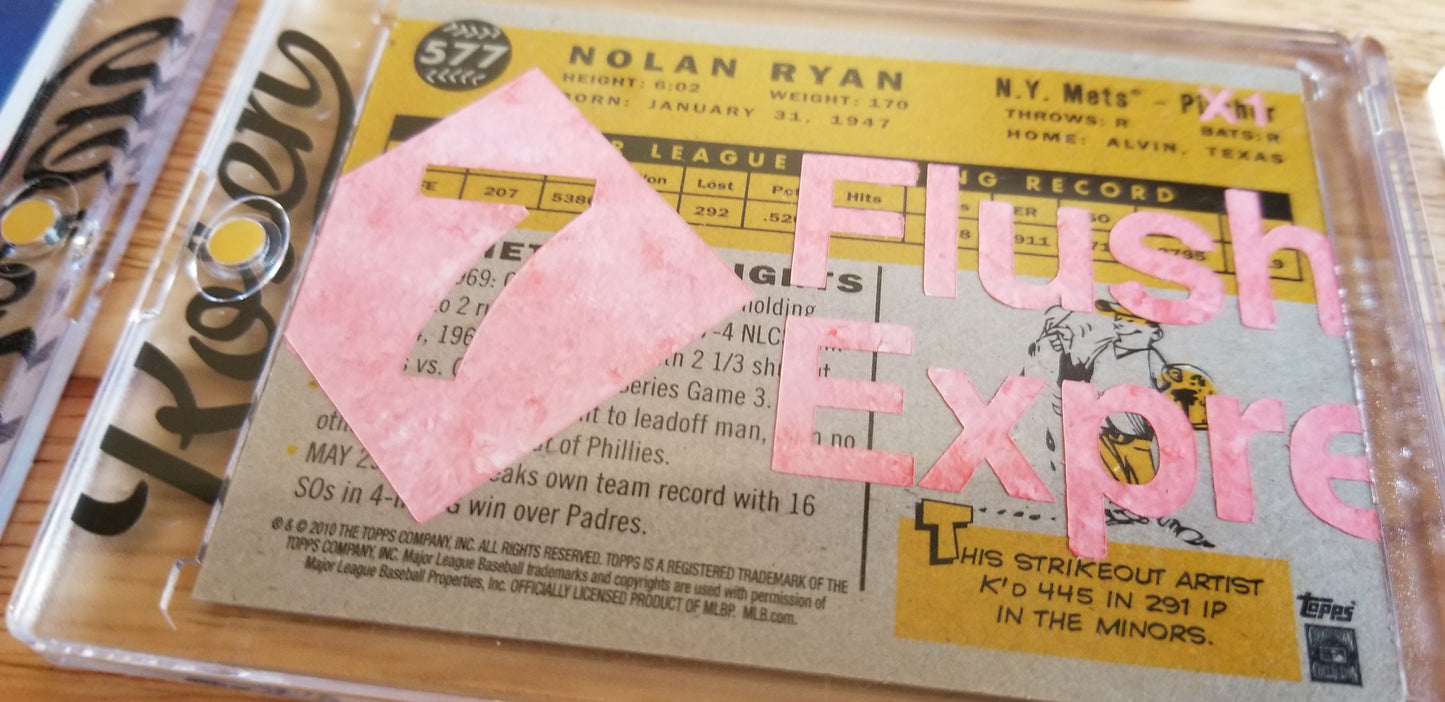 Baseball card art by Matthew Lee Rosen (aka Matthew Rosen) - Nolan Ryan Express