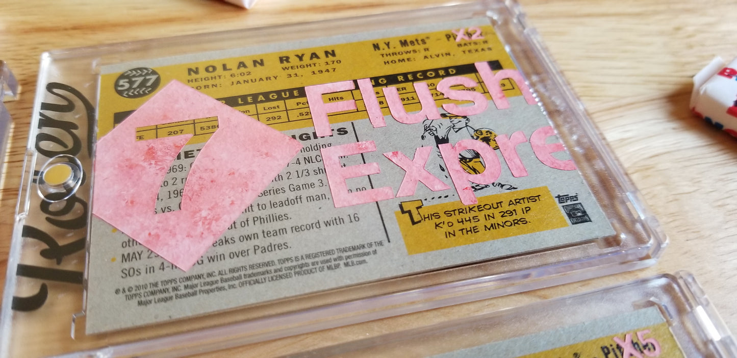 Baseball card art by Matthew Lee Rosen (aka Matthew Rosen) - Nolan Ryan Express