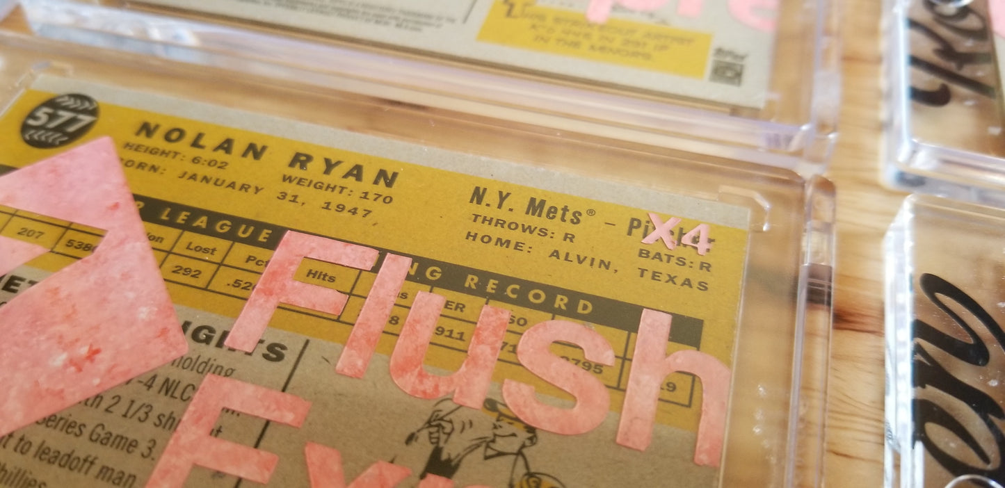 Baseball card art by Matthew Lee Rosen (aka Matthew Rosen) - Nolan Ryan Express