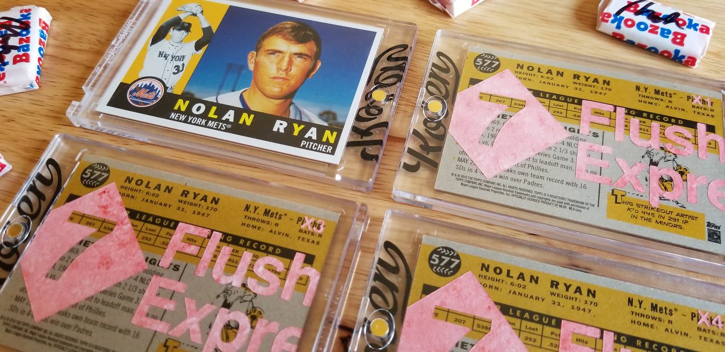 Baseball card art by Matthew Lee Rosen (aka Matthew Rosen) - Nolan Ryan Express