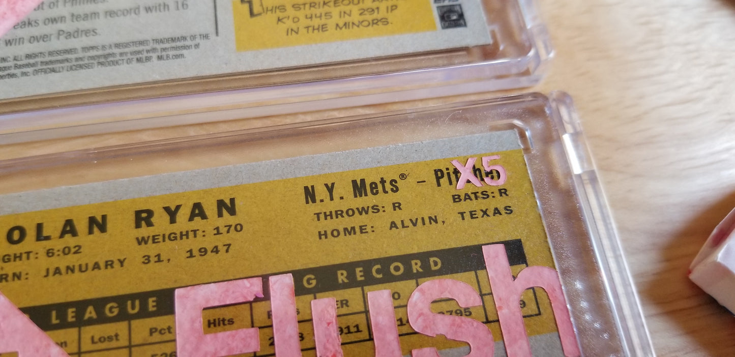 Baseball card art by Matthew Lee Rosen (aka Matthew Rosen) - Nolan Ryan Express