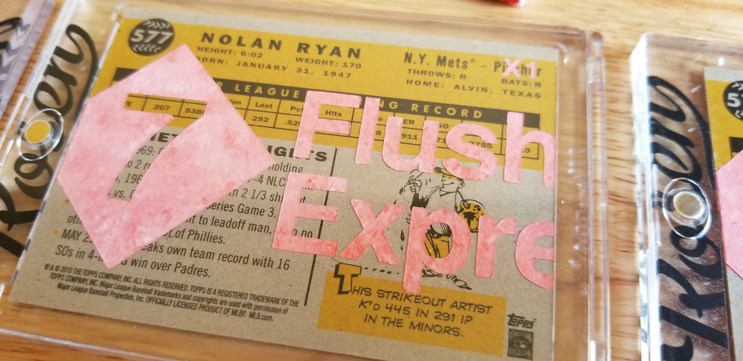 Baseball card art by Matthew Lee Rosen (aka Matthew Rosen) - Nolan Ryan Express