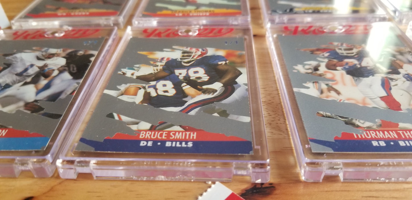 Baseball card art by Matthew Rosen - Pro Set NFL Scratch-Offs