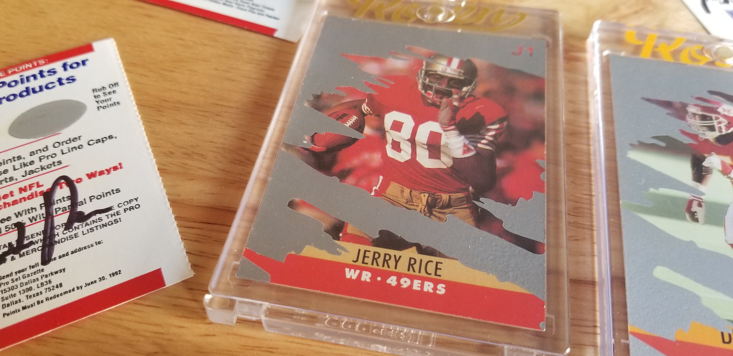 Baseball card art by Matthew Rosen - Pro Set NFL Scratch-Offs