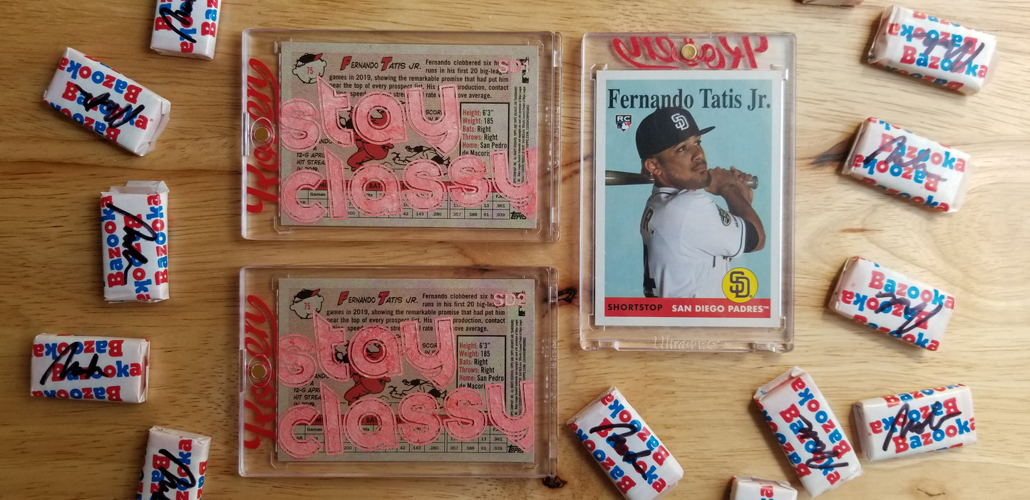 Baseball card art by Matthew Rosen - Fernando Tatis Jr. Stay Classy