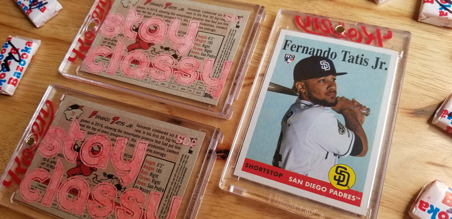 Baseball card art by Matthew Rosen - Fernando Tatis Jr. Stay Classy