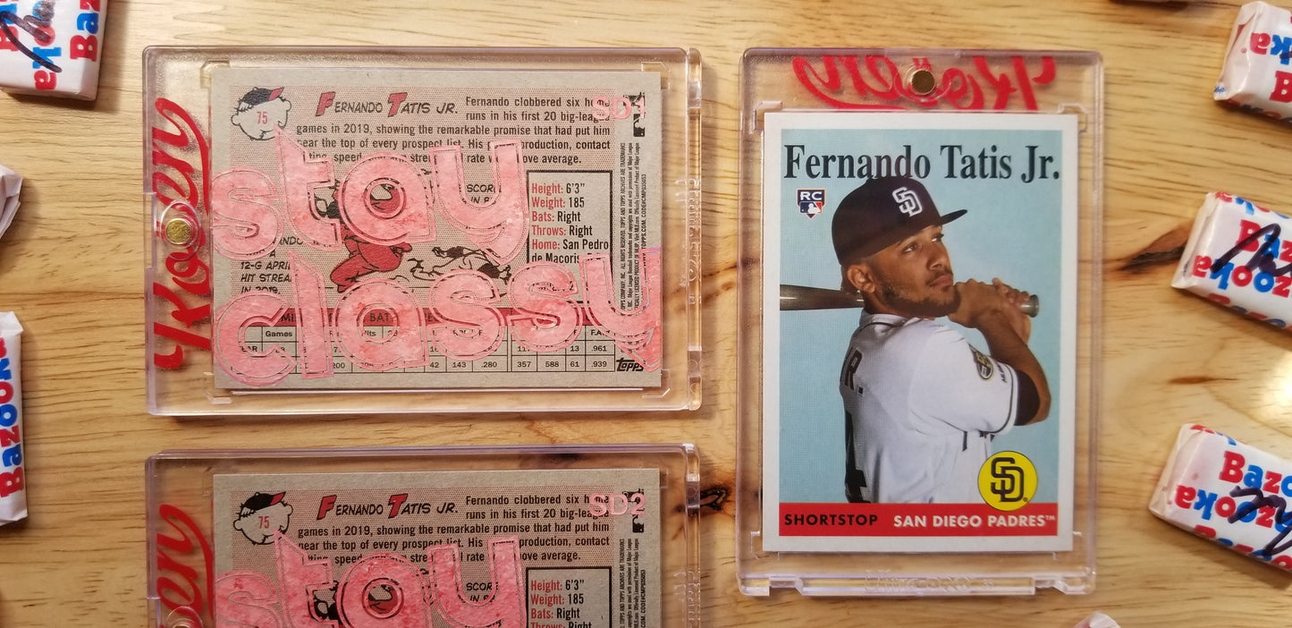 Baseball card art by Matthew Rosen - Fernando Tatis Jr. Stay Classy