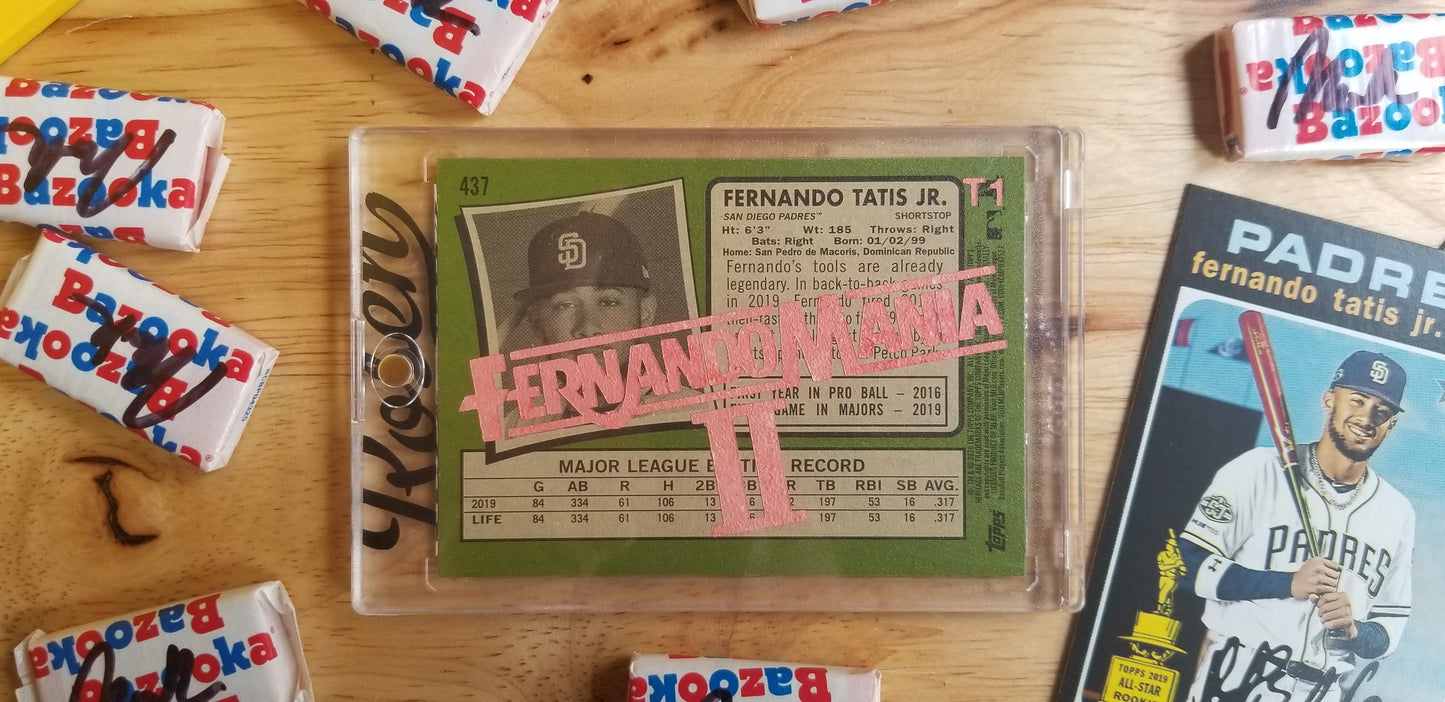 Baseball card art by Matthew Rosen - Tatis Jr. FernandoMania