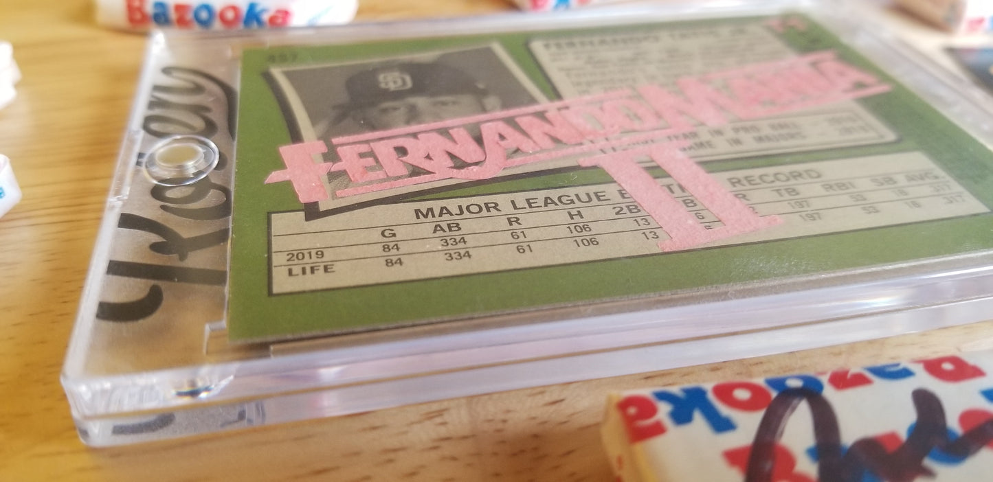 Baseball card art by Matthew Rosen - Tatis Jr. FernandoMania