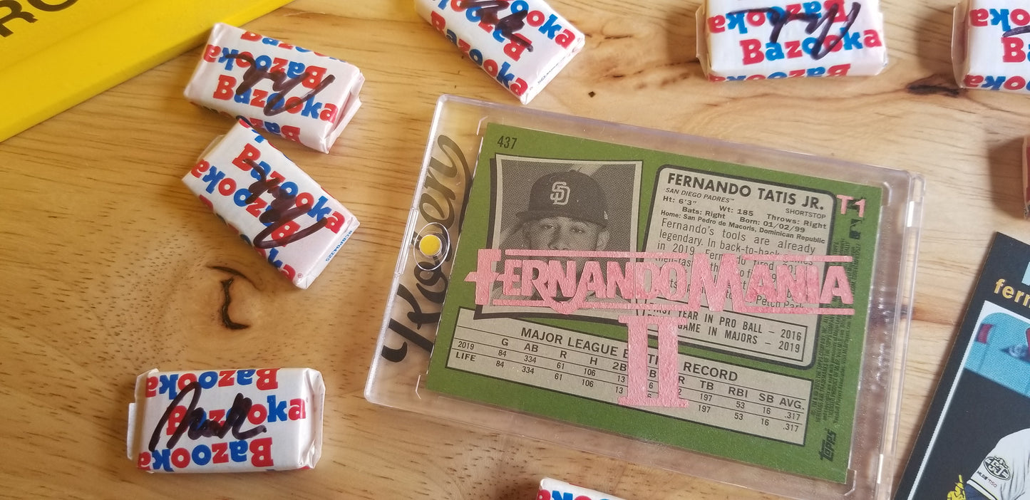 Baseball card art by Matthew Rosen - Tatis Jr. FernandoMania