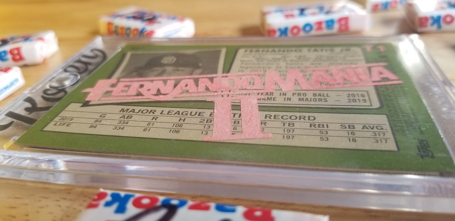 Baseball card art by Matthew Rosen - Tatis Jr. FernandoMania
