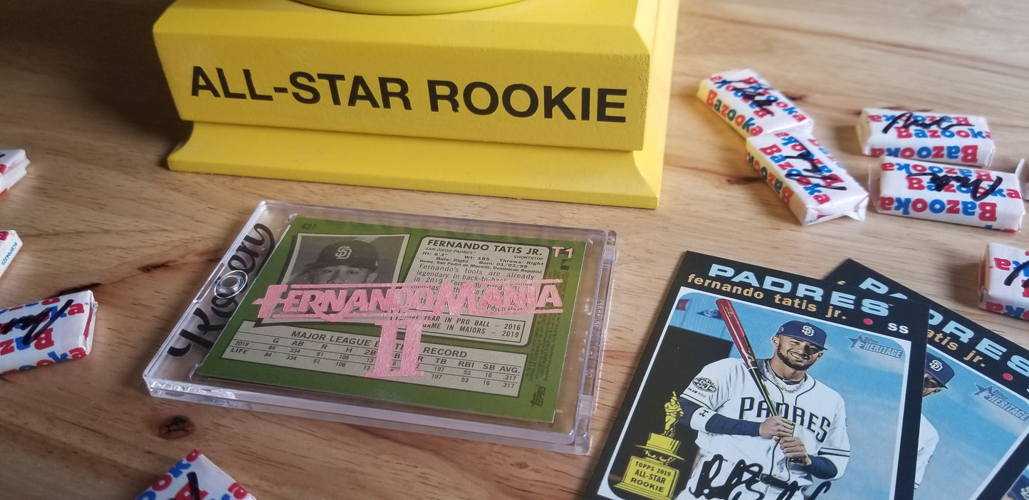 Baseball card art by Matthew Rosen - Tatis Jr. FernandoMania