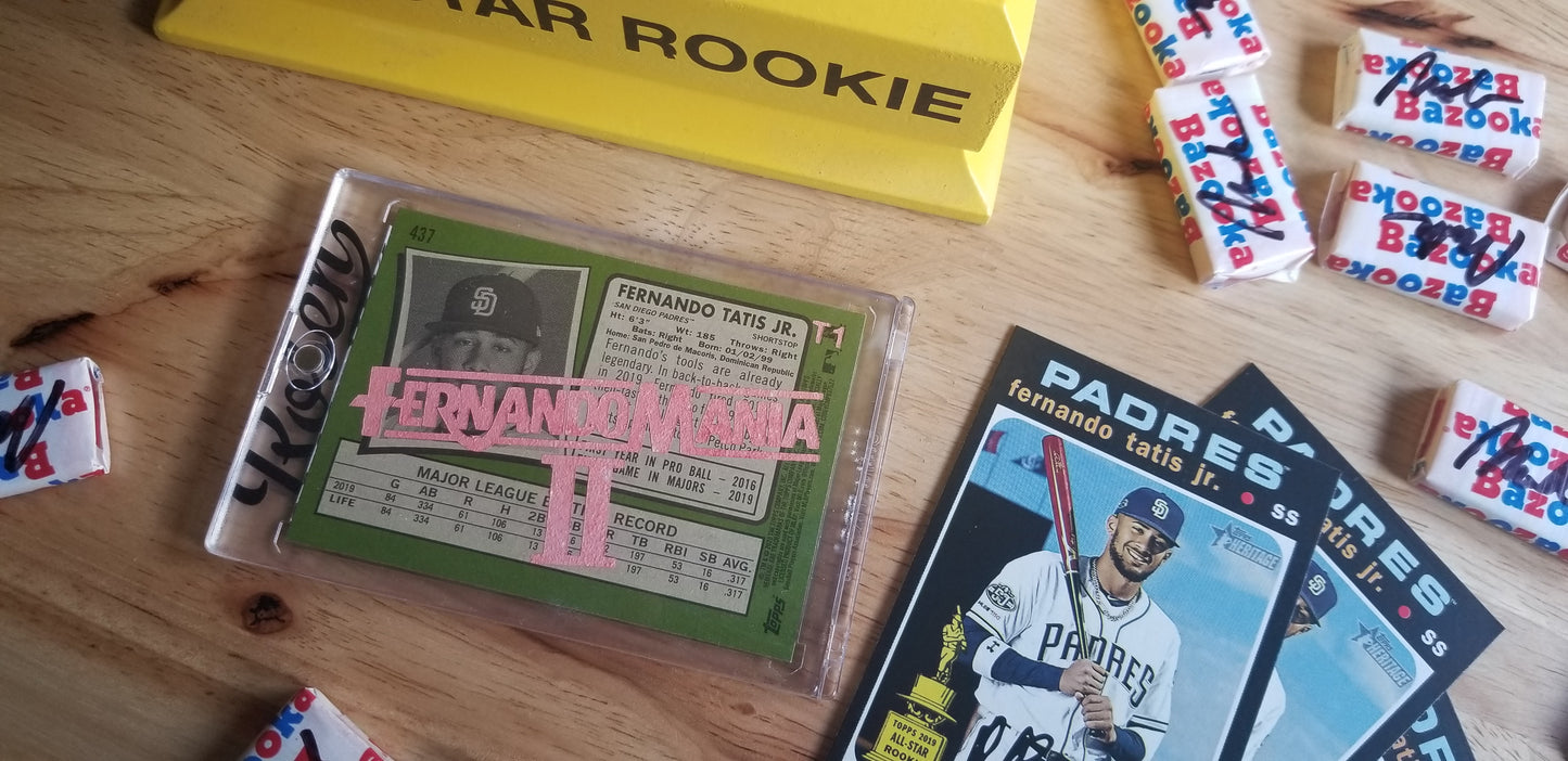 Baseball card art by Matthew Rosen - Tatis Jr. FernandoMania