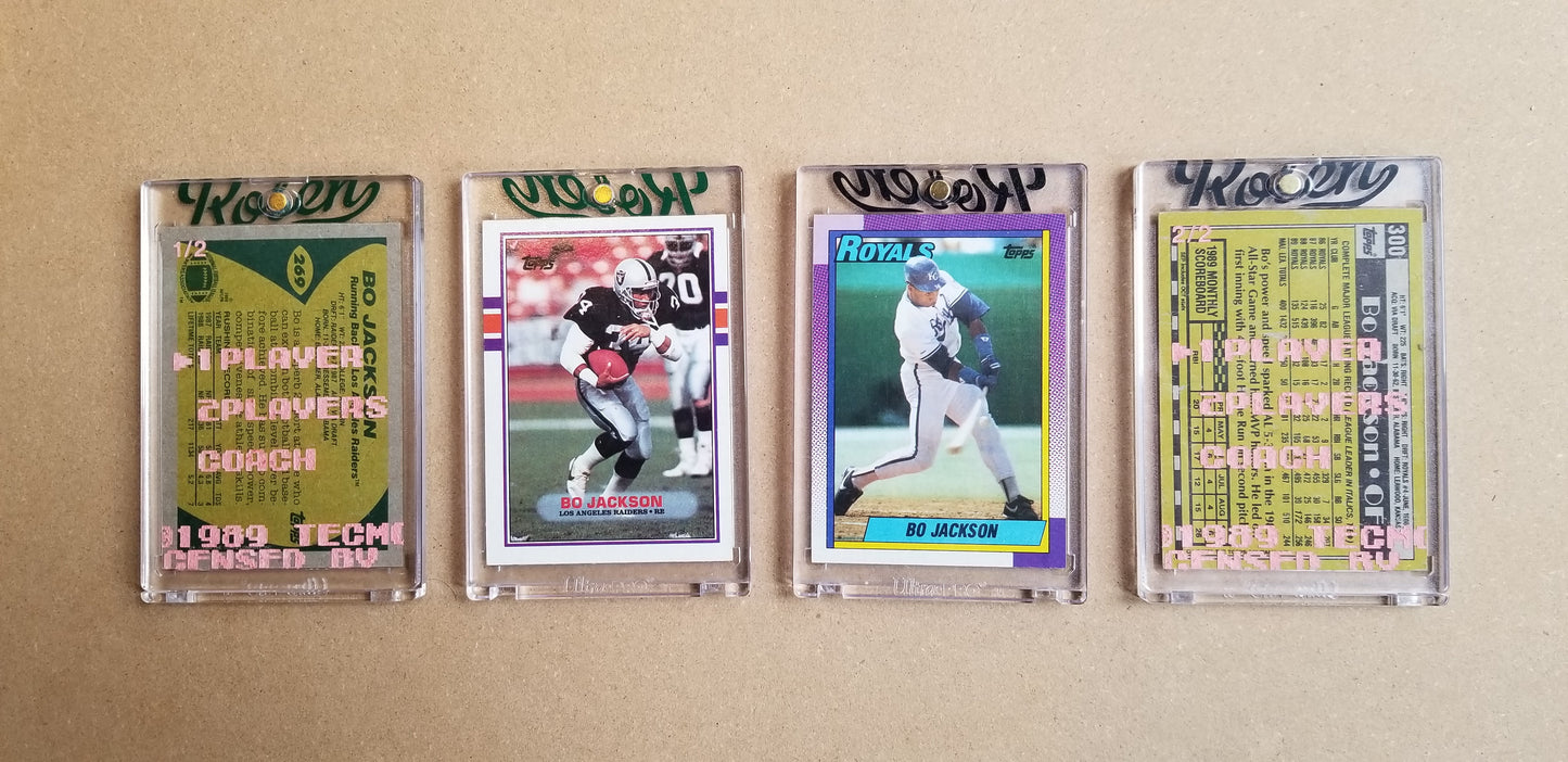 Baseball card art by Matthew Lee Rosen (aka Matthew Rosen) - Tecmo Bo