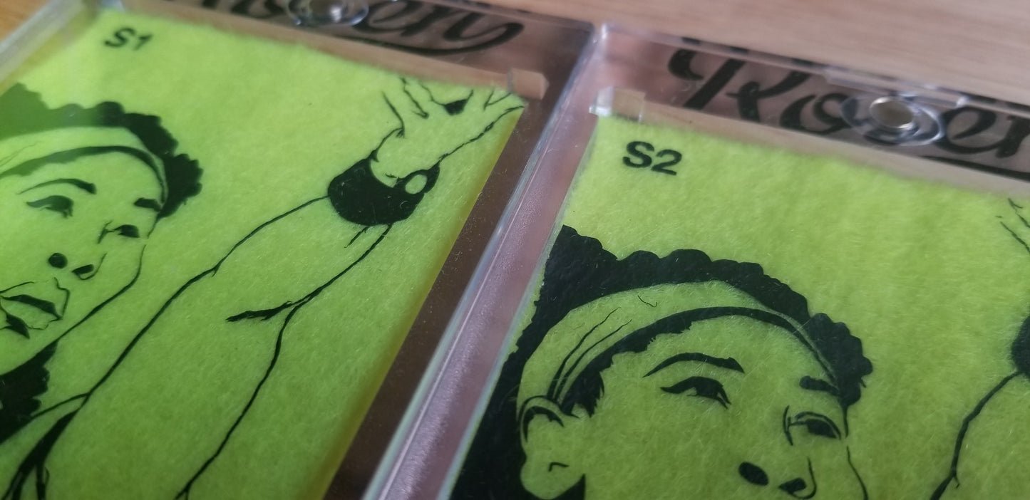 Tennis ball art by Matt Rosen - Serena Williams and John McEnroe