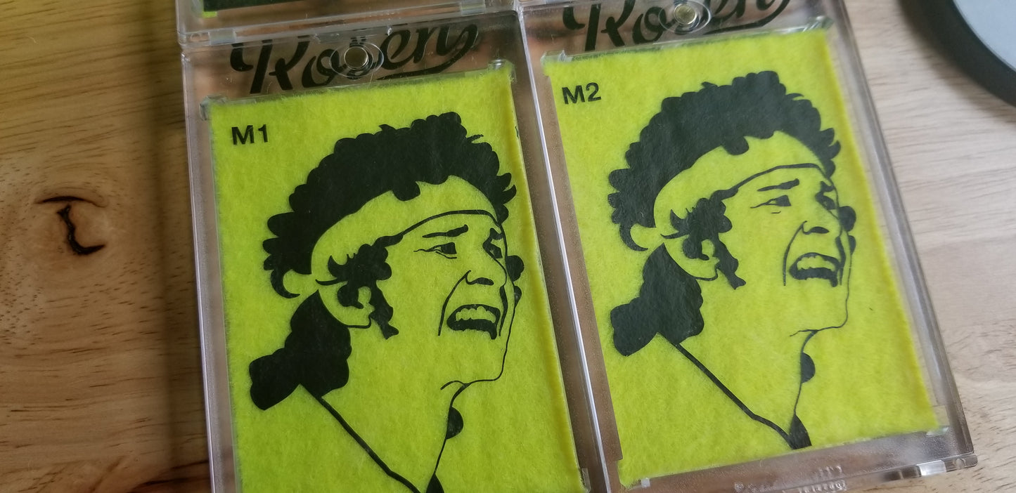 Tennis ball art by Matt Rosen - Serena Williams and John McEnroe