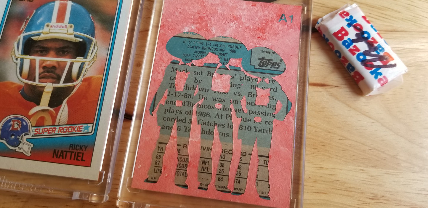 Football card art by Matthew Rosen - Elway's Three Amigos