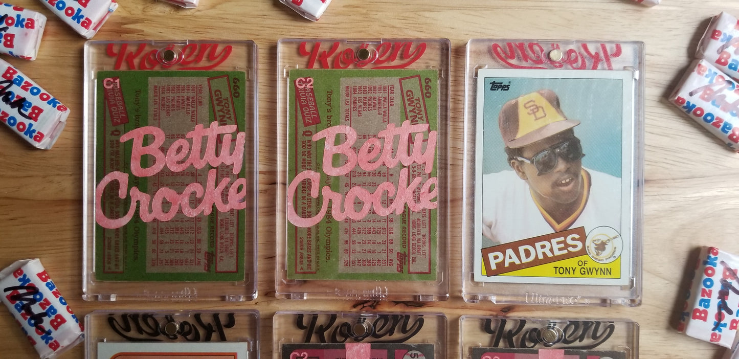 Baseball card art by Matthew Lee Rosen (aka Matthew Rosen) - Tony Gwynn Betty Crocker