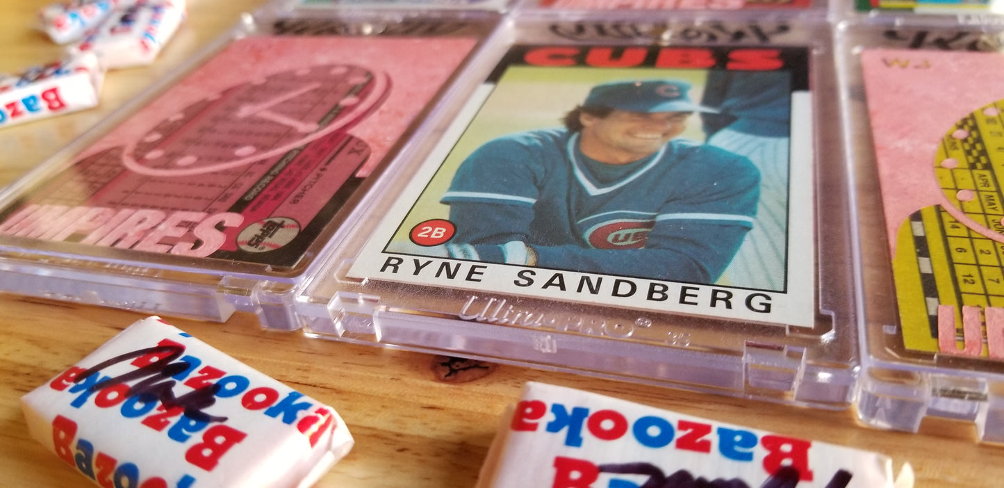 Baseball card art by Matthew Lee Rosen (aka Matthew Rosen) - Wrigley Field Clock