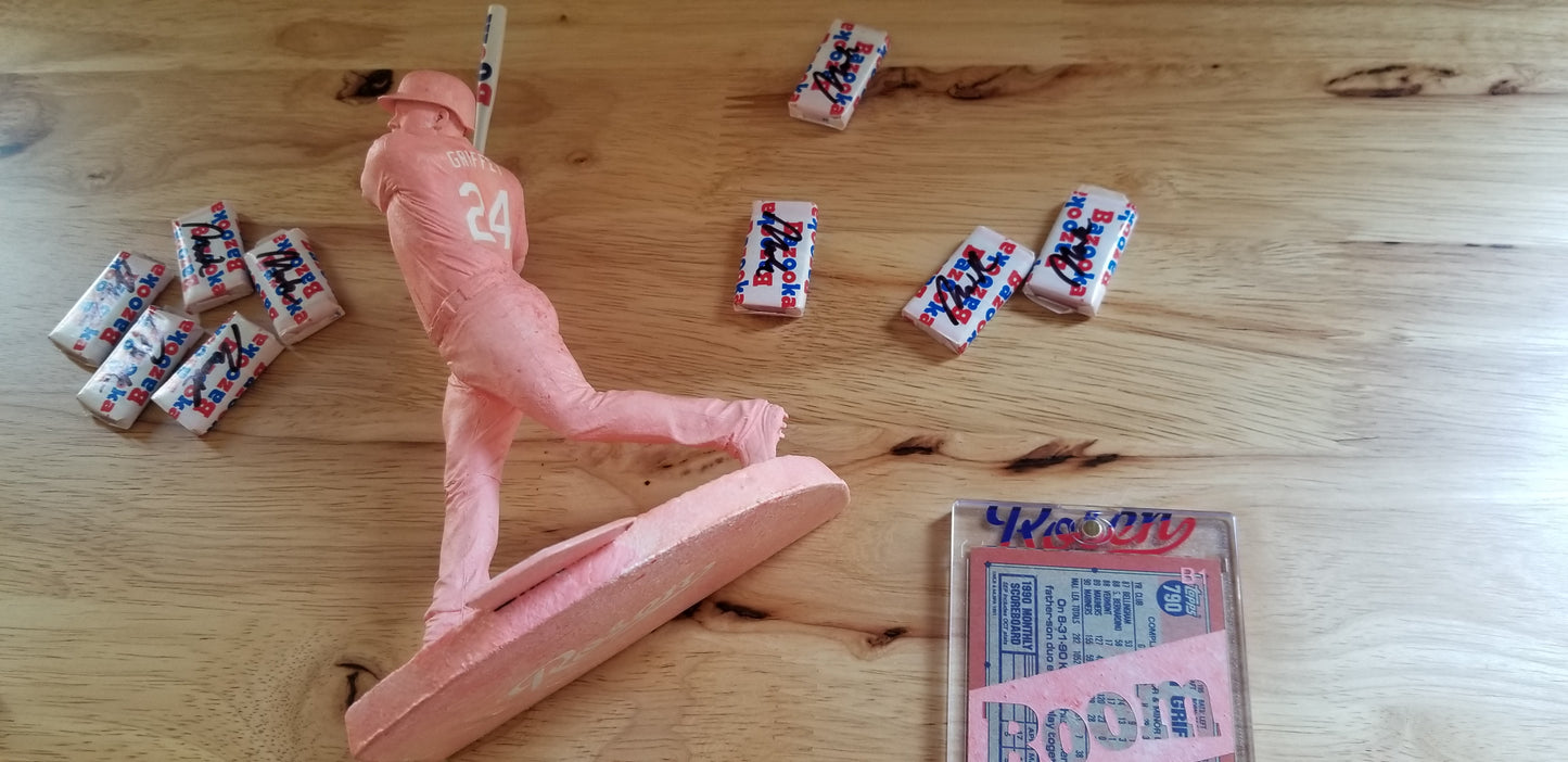 Baseball card art by Matthew Lee Rosen (aka Matthew Rosen) - Ken Griffey Jr. Boom Stick