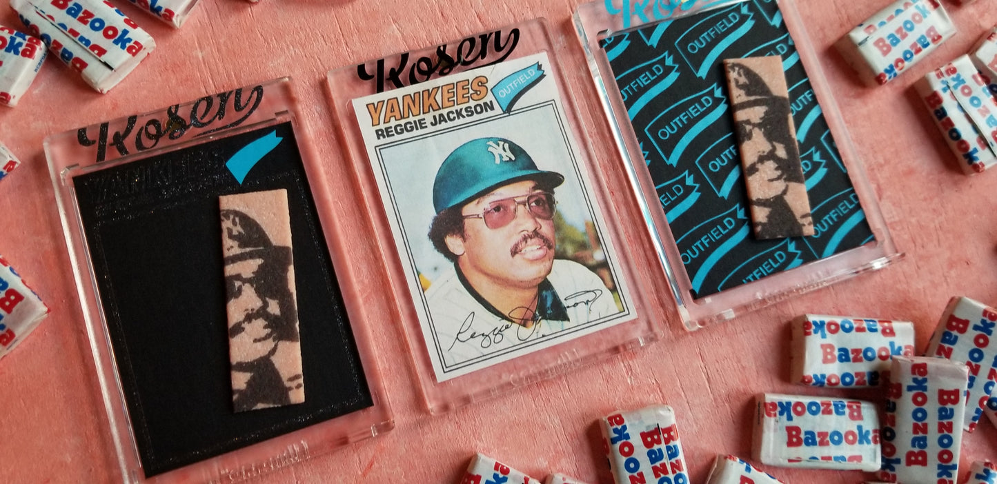Baseball card art by Matthew Lee Rosen - 1977 Topps Reggie Jackson