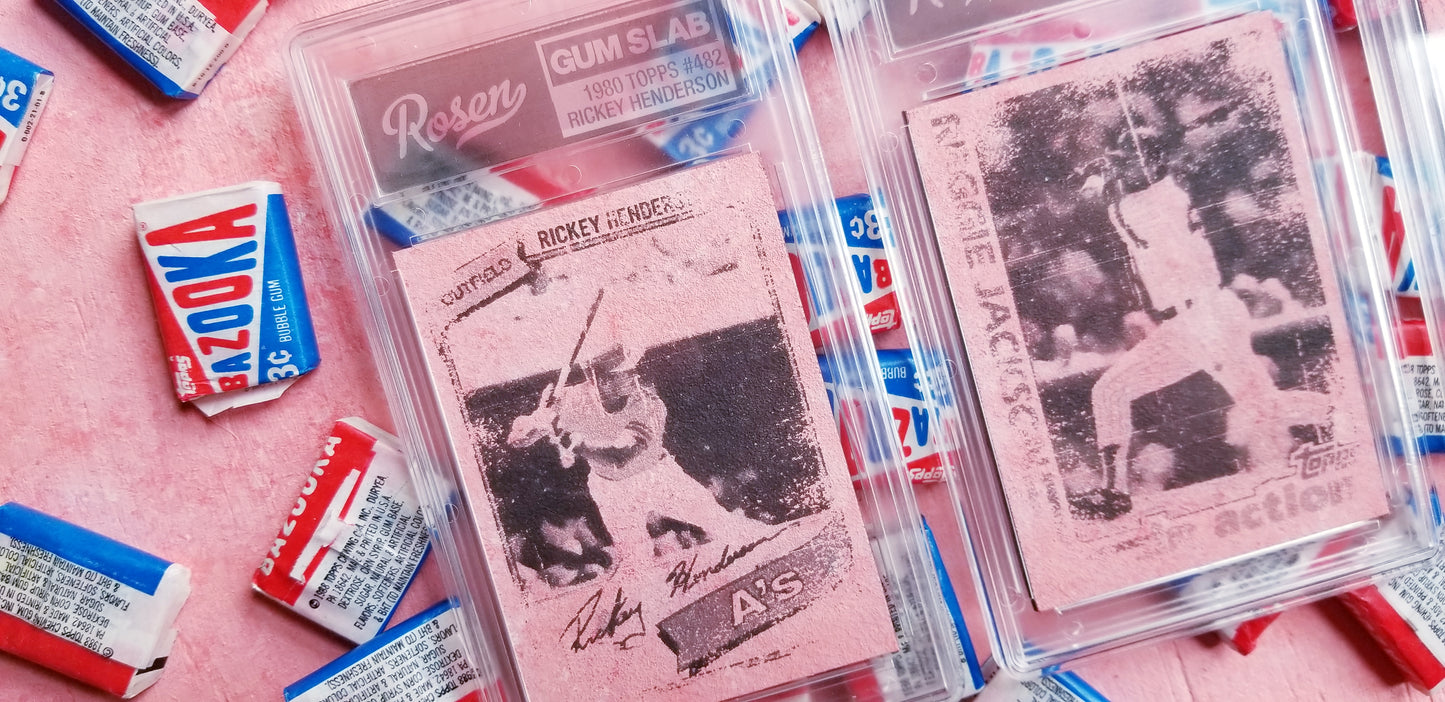 Baseball card art by Matthew Rosen - Gum Slabs Series 4