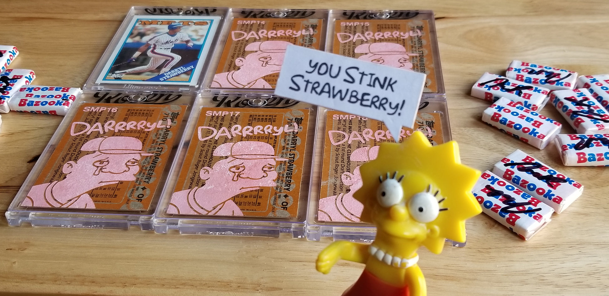 Baseball card art by Matthew Lee Rosen - Gum Stick Collector Cards - Darrrryl